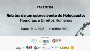 MPCE promove palestra aberta ao público com sobrevivente do Holocausto